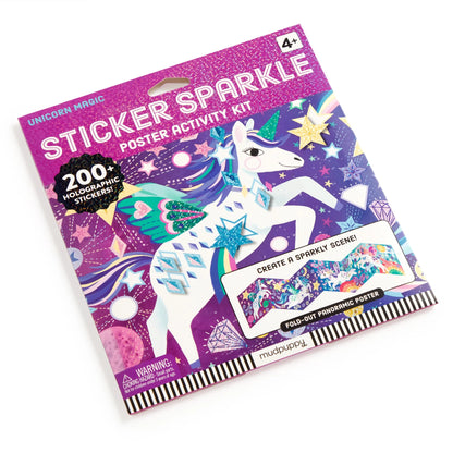 Kit creativ, Sticker Sparkle - Unicorn Magic - Mudpuppy