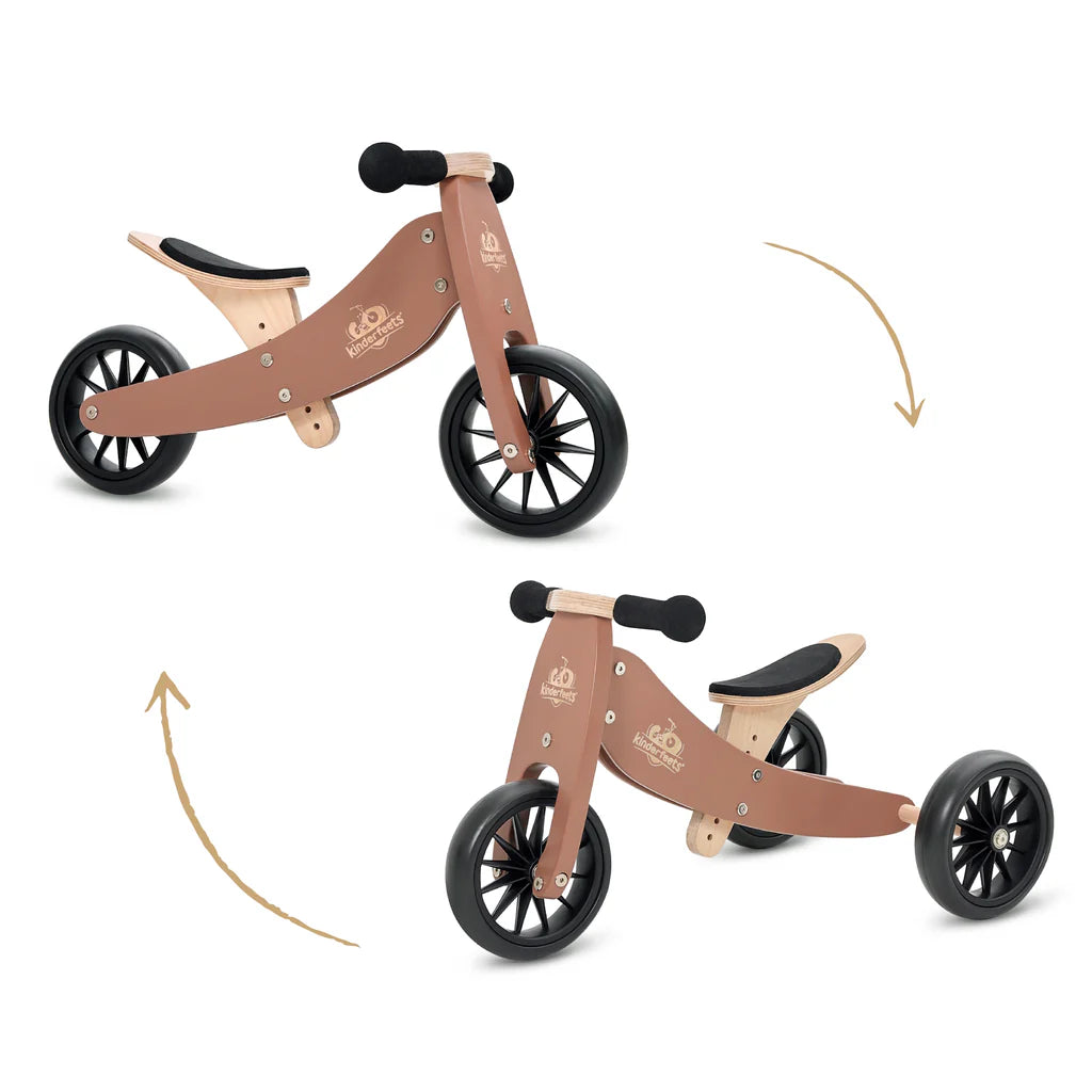 Tricicletă de echilibru 2 în 1 - Tiny Tot Mocha - Kinderfeets