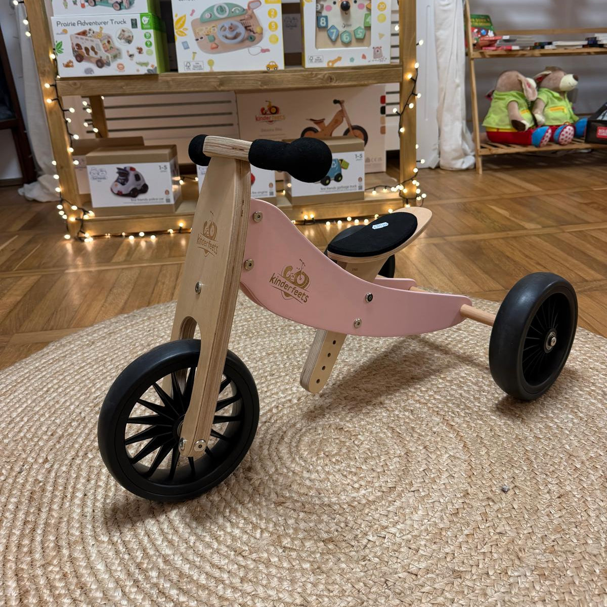Tricicletă de echilibru 2 în 1 - Tiny Tot PLUS Rose - Kinderfeets | RESIGILAT