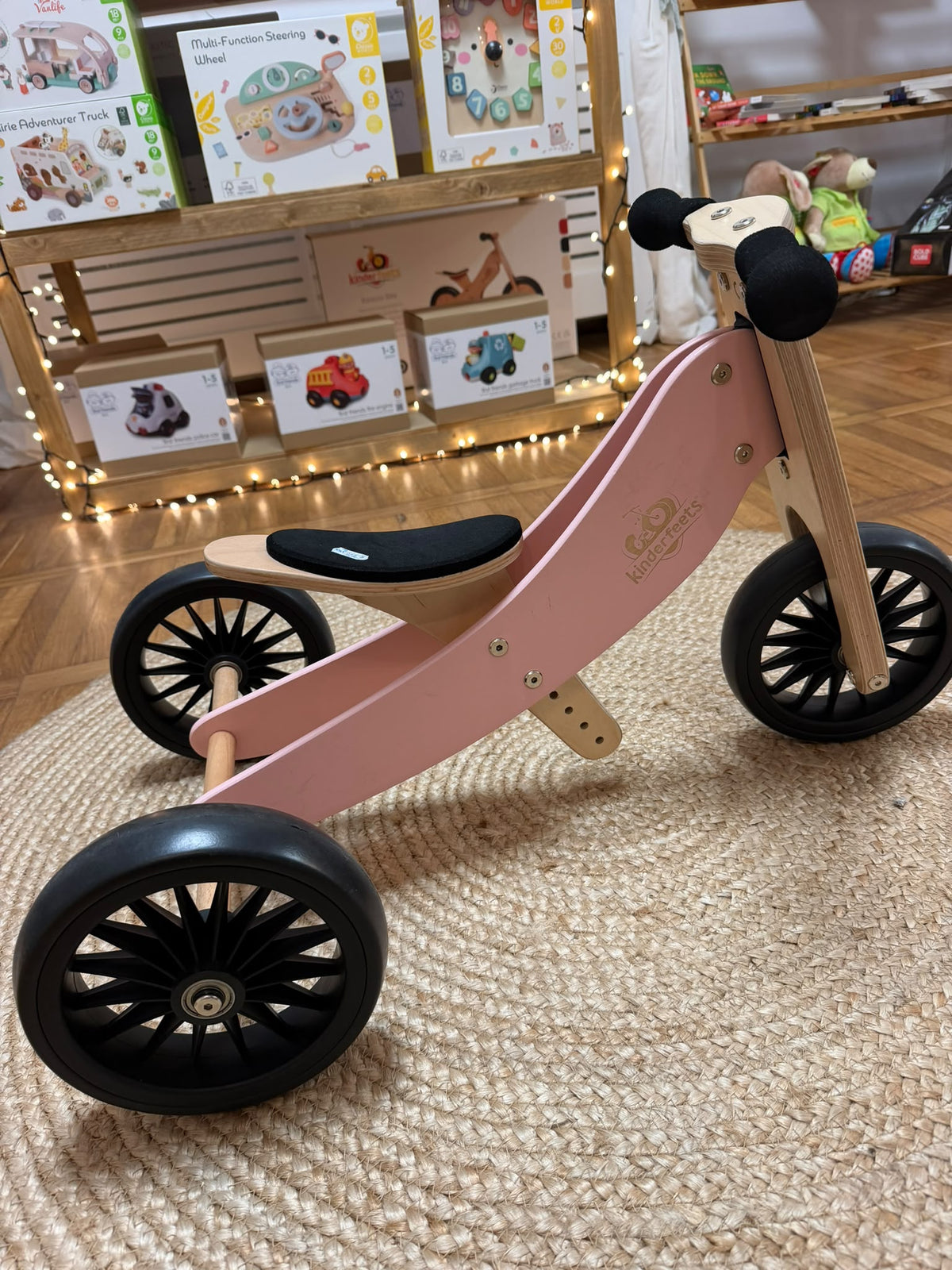 Tricicletă de echilibru 2 în 1 - Tiny Tot PLUS Rose - Kinderfeets | RESIGILAT
