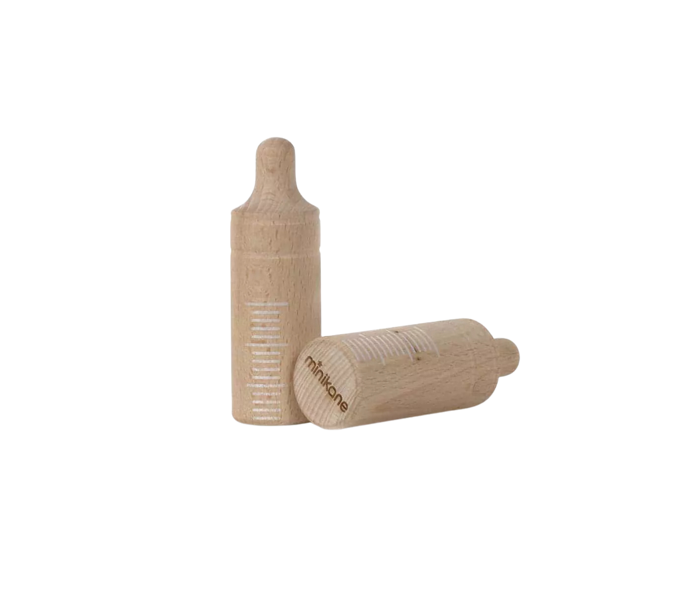 Biberon din lemn cu gradaii, 10cm - Minikane | JucariiAltfel.ro