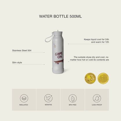 Sticla de apa termoizolanta - Stormy Unicorn, 500 ml - Citron