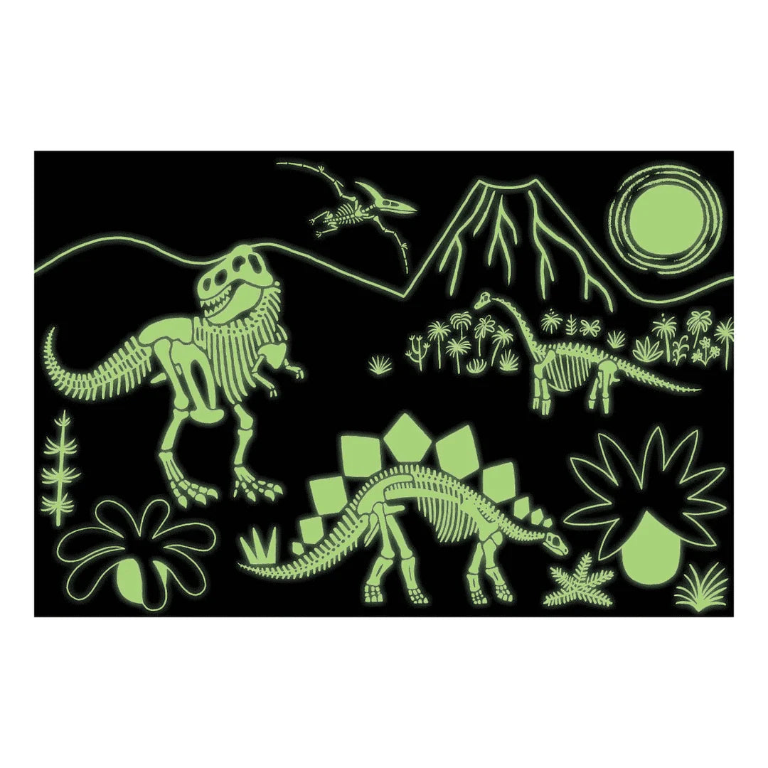 Puzzle fosforescent, 100 pcs – Dinosaur, Glow in the Dark – Mudpuppy