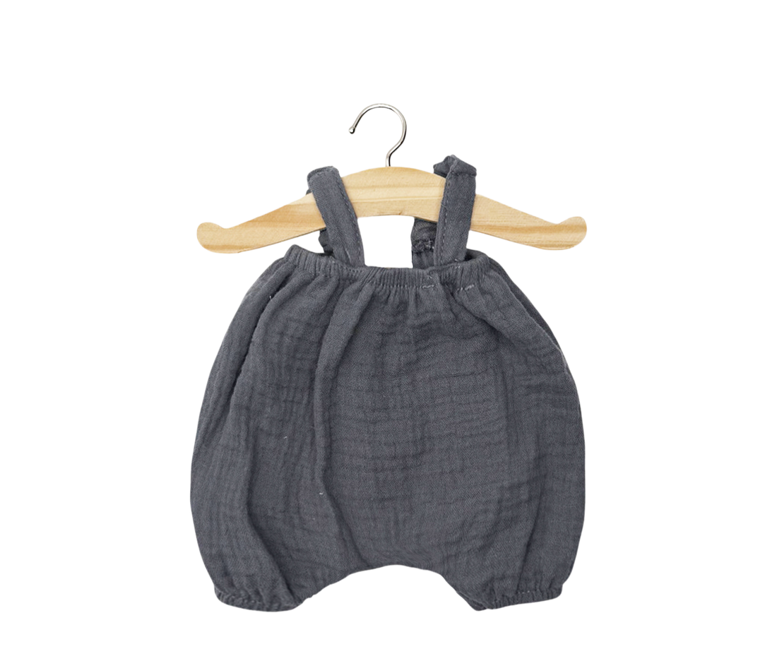 Salopetă Kim pentru păpuși - Mouse Grey - Minikane
