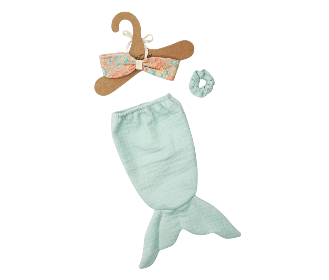 Set costum Sirenă pentru păpuși - Turquoise/Aquarius - Minikane