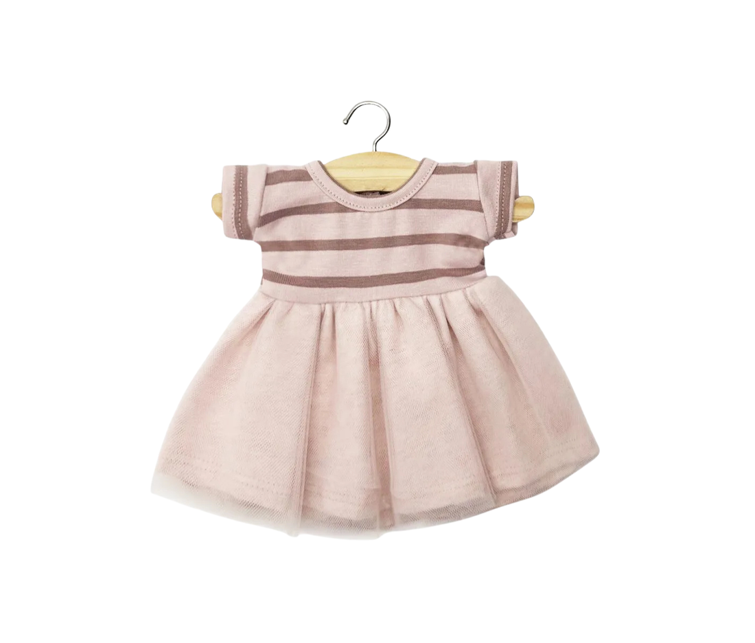 Tutu Rosana pentru păpuși - Orchid Pink Striped - Minikane