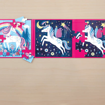 Puzzle magnetic, 2 in 1 - Magical Unicorn - Mudpuppy