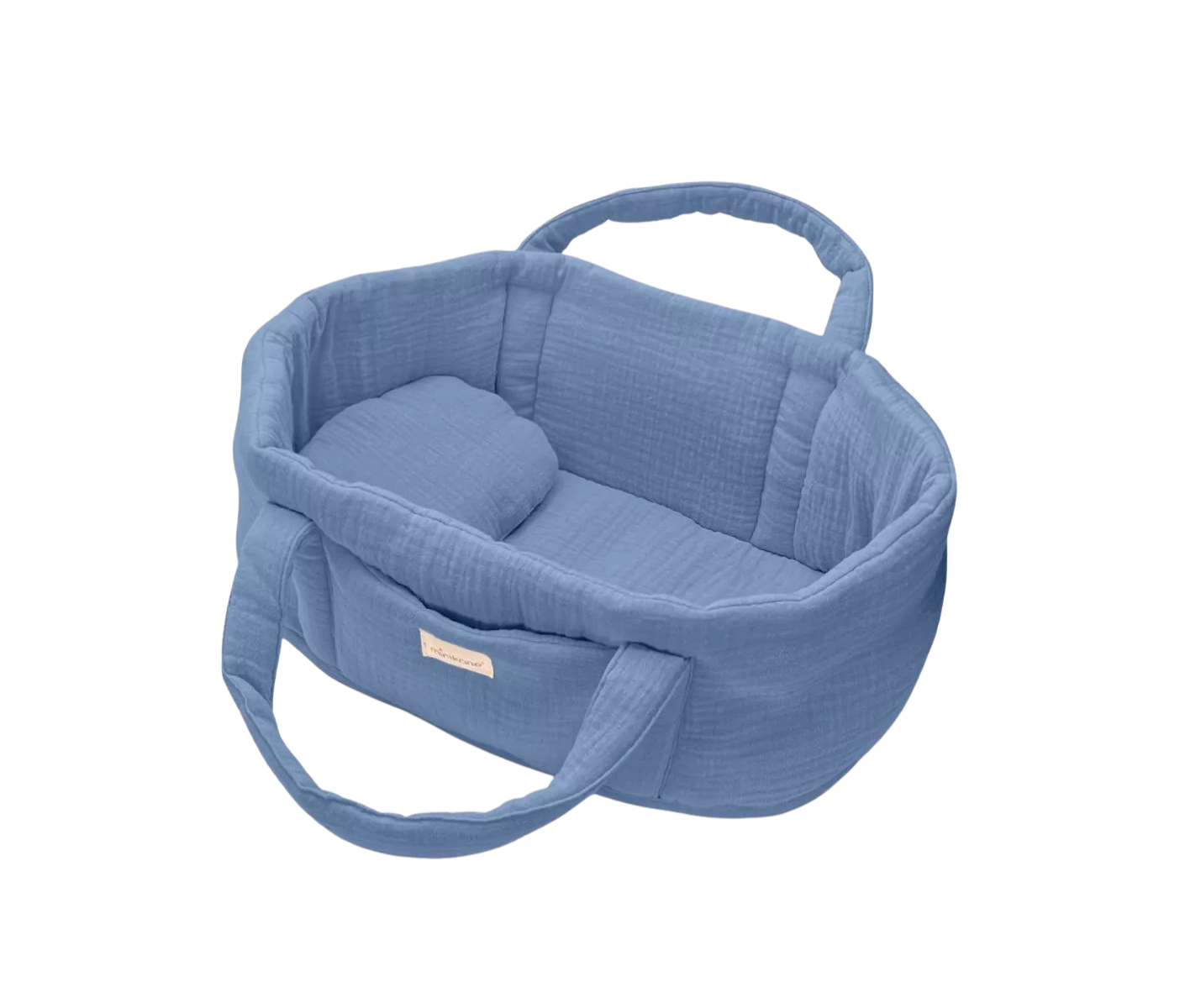 Coșuleț + perniță pentru păpuși - Denim Blue - Minikane