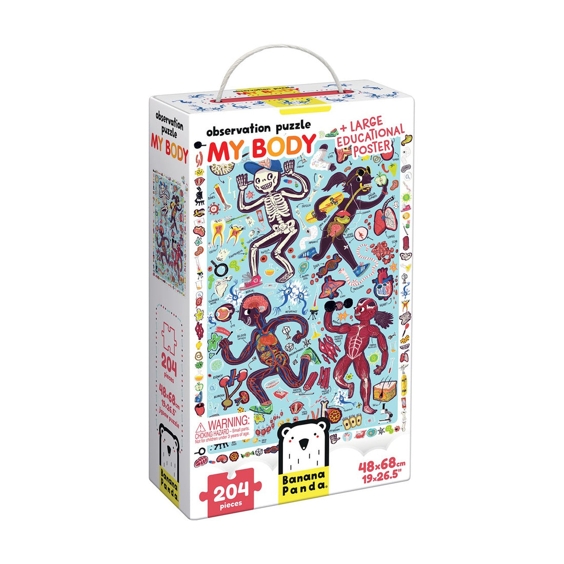 Puzzle educativ, 204 piese - My Body Observation - Banana Panda
