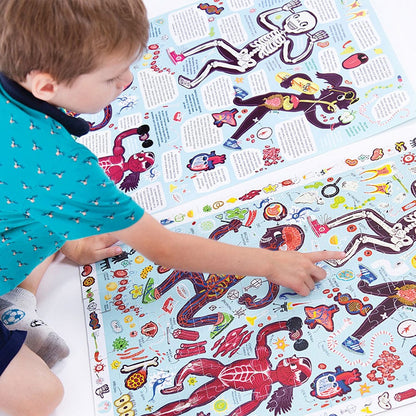 Puzzle educativ, 204 piese - My Body Observation - Banana Panda
