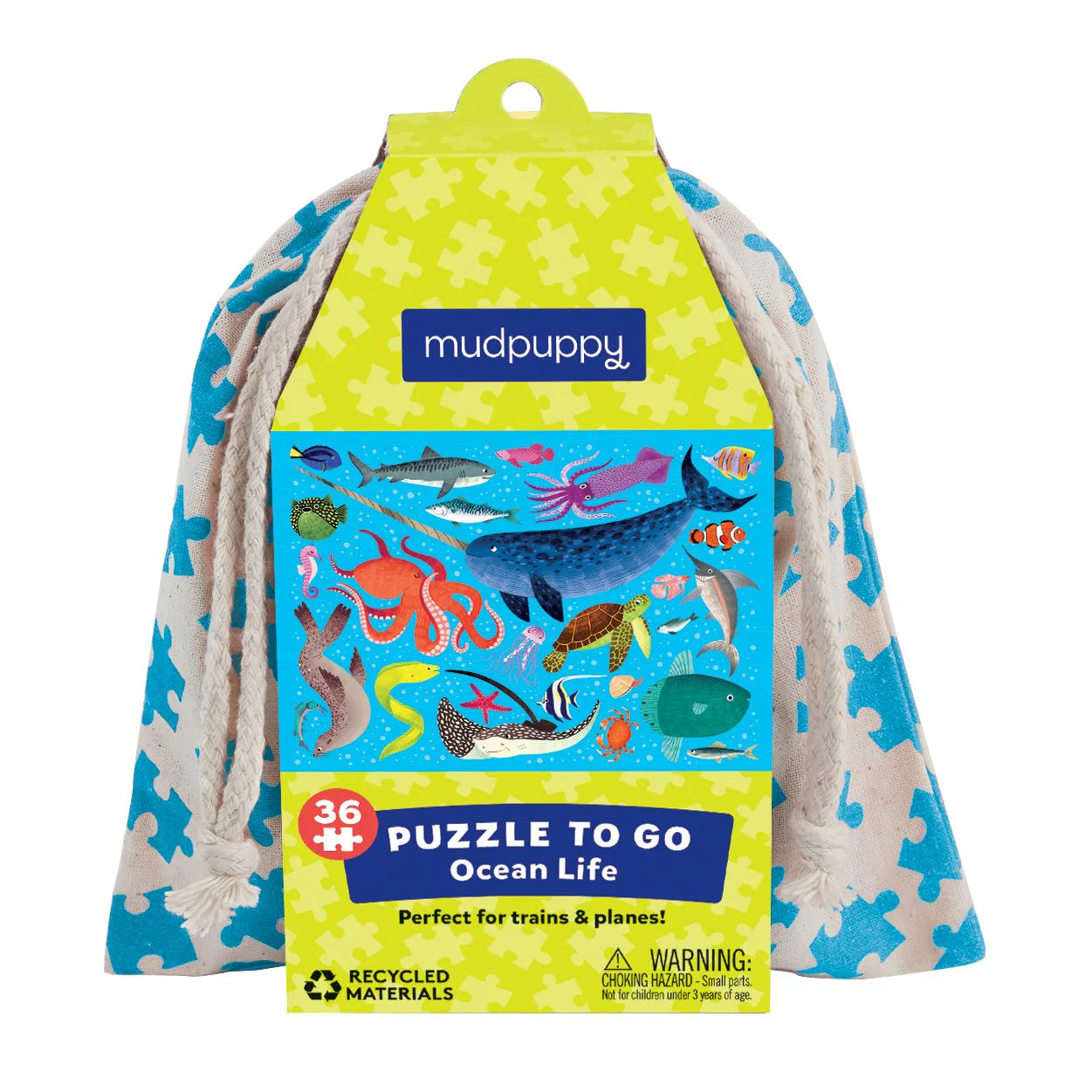Puzzle pentru avion, 36 piese - Ocean Life - Mudpuppy