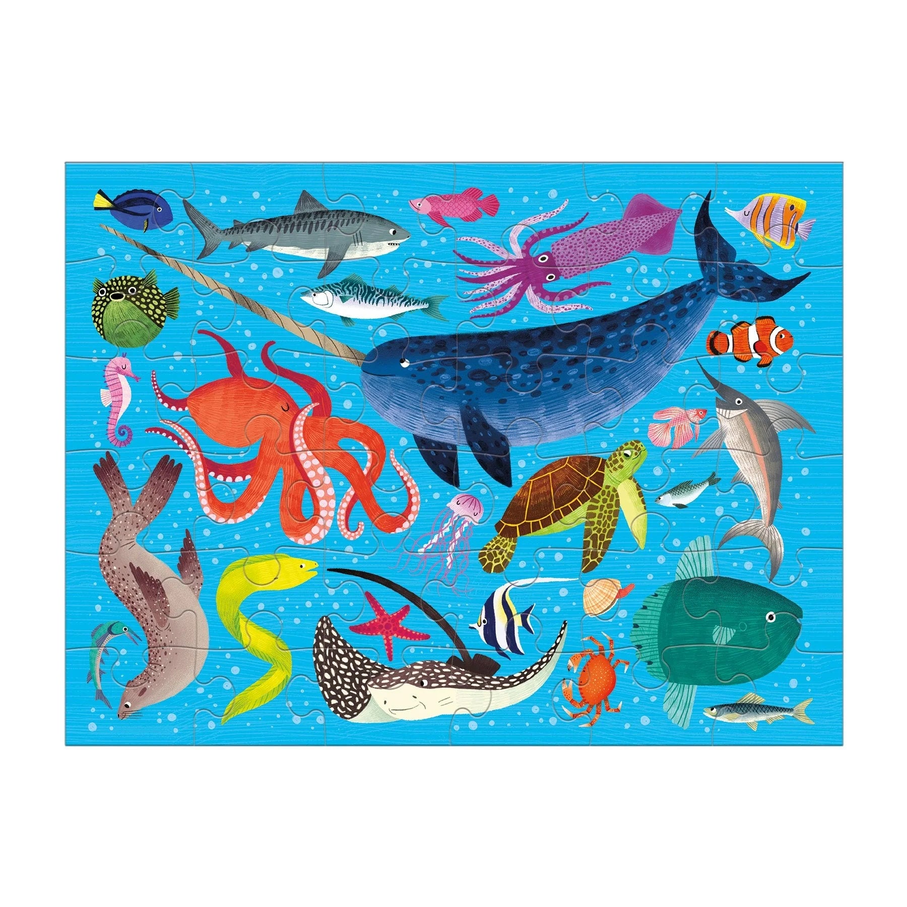Puzzle pentru avion, 36 piese - Ocean Life - Mudpuppy