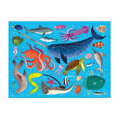 Puzzle pentru avion, 36 piese - Ocean Life - Mudpuppy