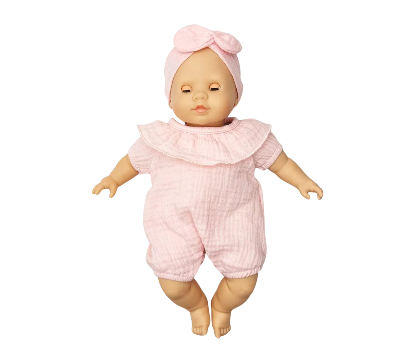Păpușă bebeluș Cuties în salopetă roz, 36 cm - Émilie - Minikane