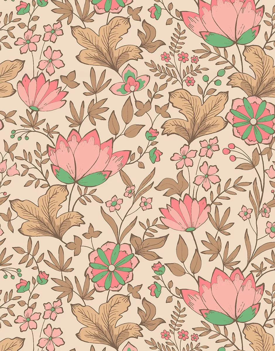 Cărucior păpuși pliabil - Indian Pink Cotton Ruffled - Minikane