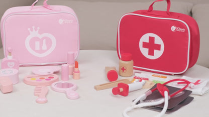 Set de joacă, Trusă Medic din lemn - Doctor Case - Classic World