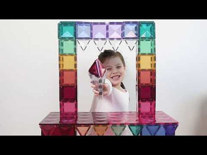 Set constructie magnetic, 92 piese – Rainbow Ball Run Pack – Connetix