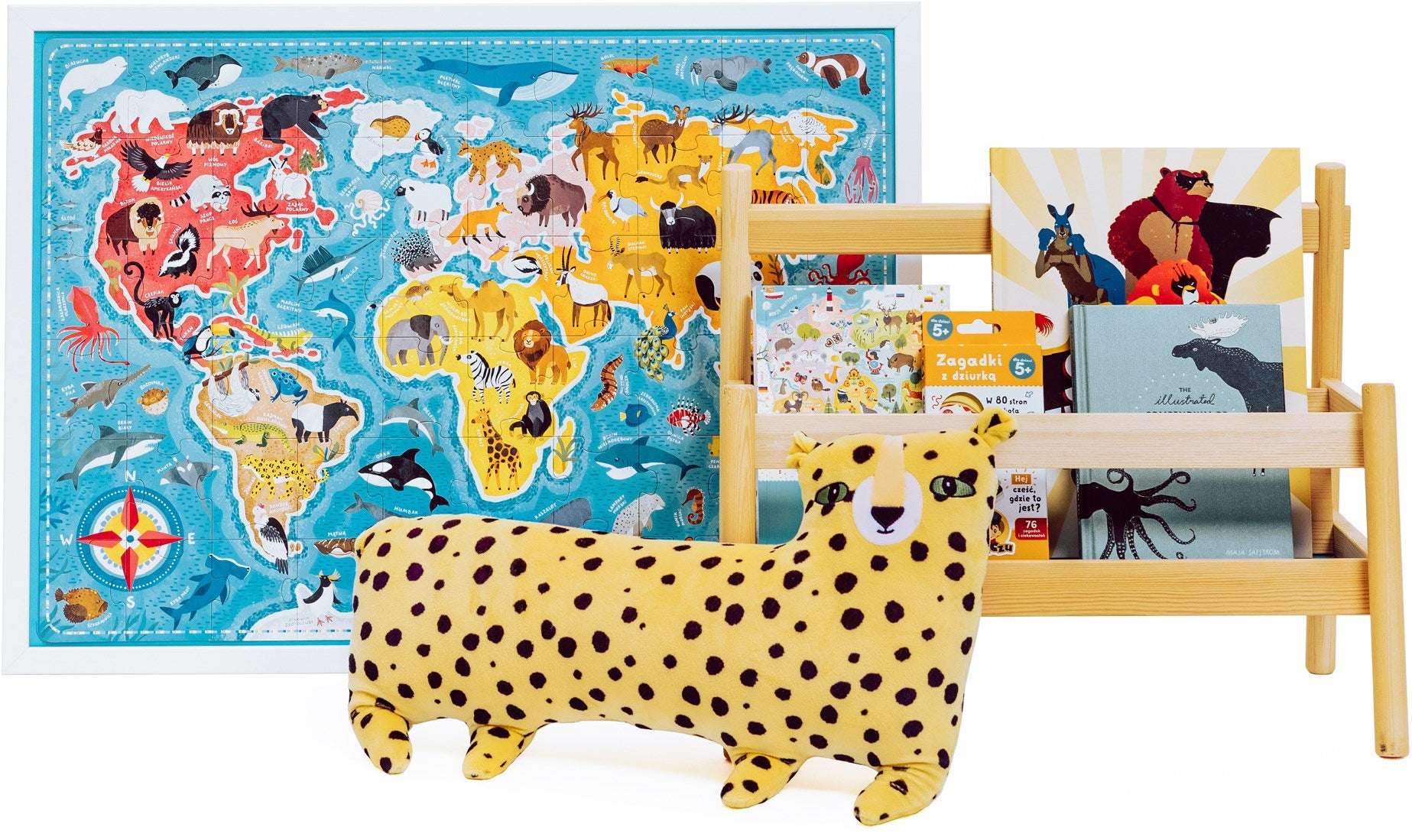 Puzzle educativ, 60 piese - PuzzLove Animals Of the World - Banana Panda