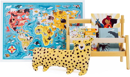 Puzzle educativ, 60 piese - PuzzLove Animals Of the World - Banana Panda