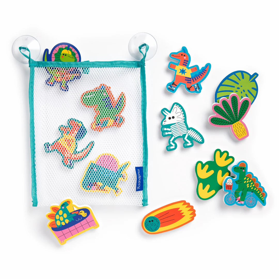 Joaca la baita, forme lipicioase din spuma - Rub-a-Dub Dinos - Mudpuppy