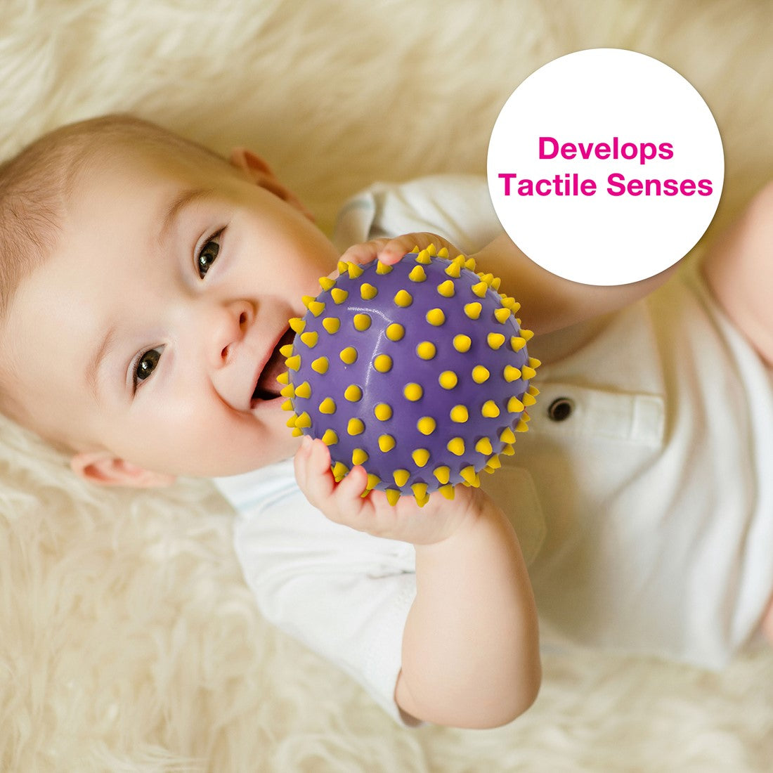Pack cu 4 mingi senzoriale - Color Dots - Edushape