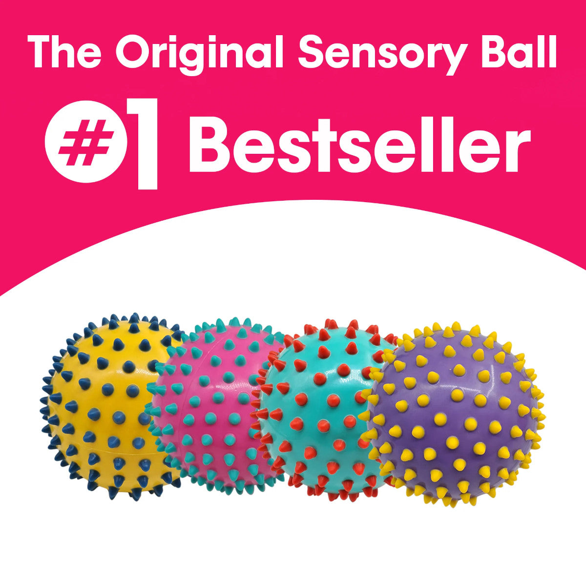 Pack cu 4 mingi senzoriale - Color Dots - Edushape