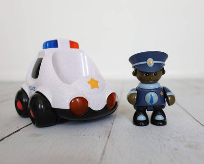 Set de joaca - Masina politie &amp; Personaj interactiv, Policeman - Tolo Bio
