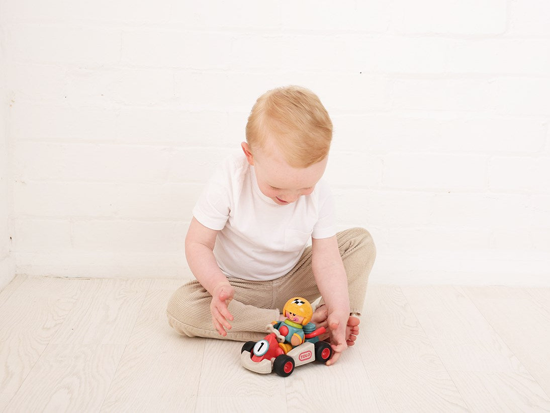 Set de joaca - Go-Kart &amp; Personaj interactiv, Racing Boy - Tolo Bio