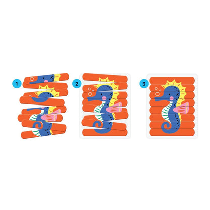 Set puzzle cu bețișoare, 6 in 1 - Under the Sea - Mudpuppy