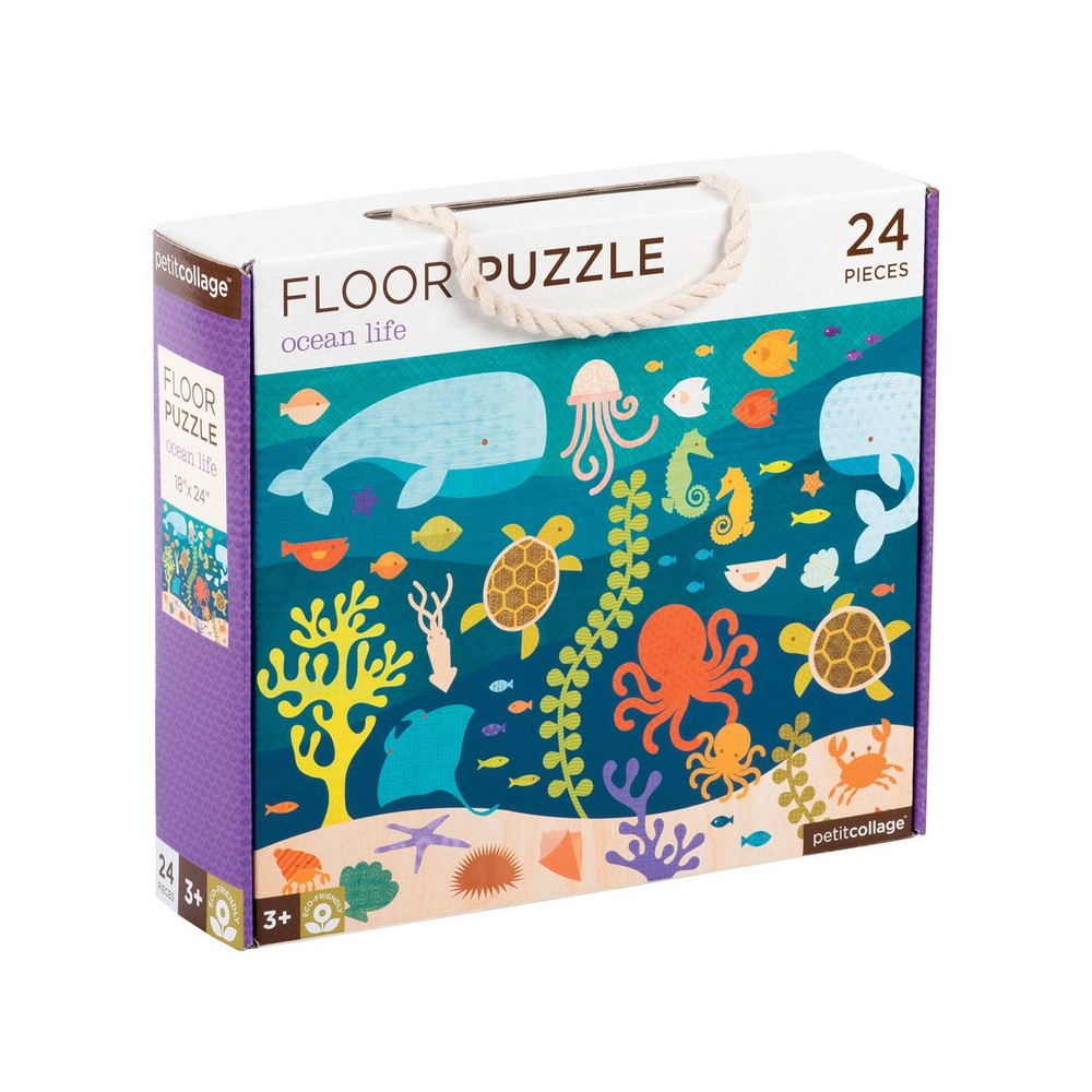 Puzzle de podea, 24 piese - Ocean - Petit Collage