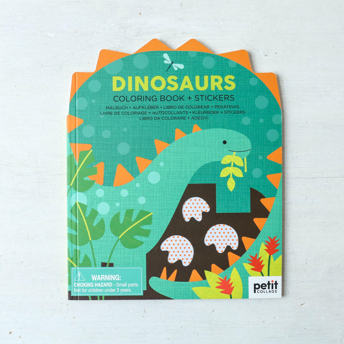 Carte de colorat + stickere - Dinozauri - Petit Collage