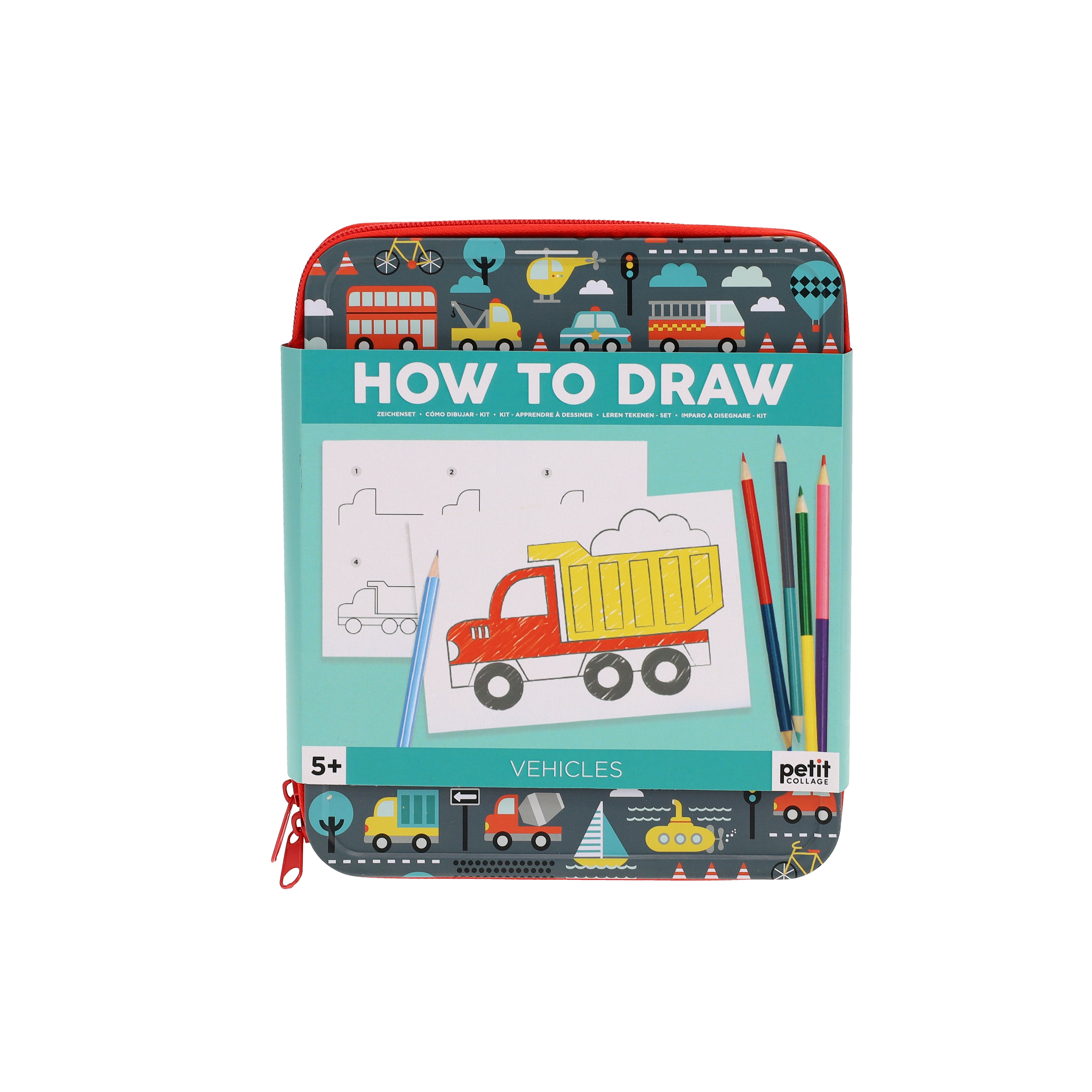 Set creativ How to Draw - Vehicule - Petit Collage