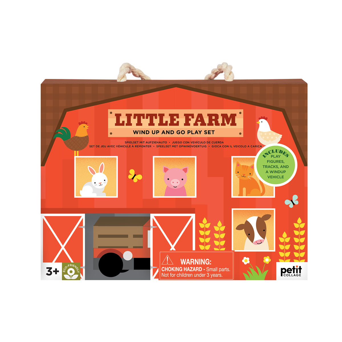 Set de joaca Wind Up and Go - Little Farm - Petit Collage