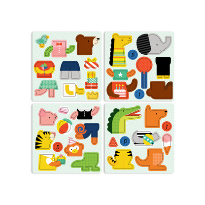Joc magnetic On-the-Go - Party Animals - Petit Collage