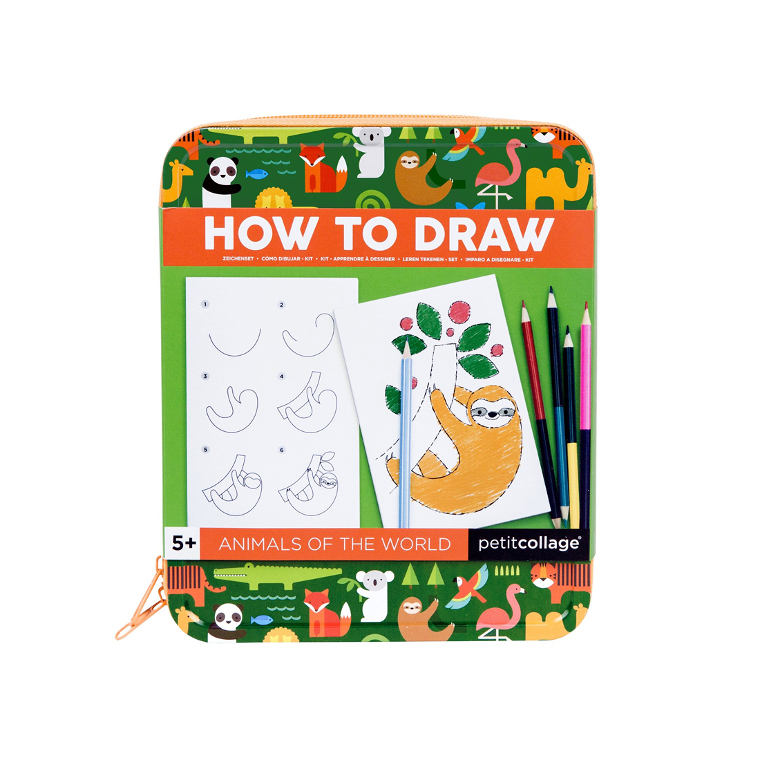 Set creativ How to Draw - Animals of the World - Petit Collage