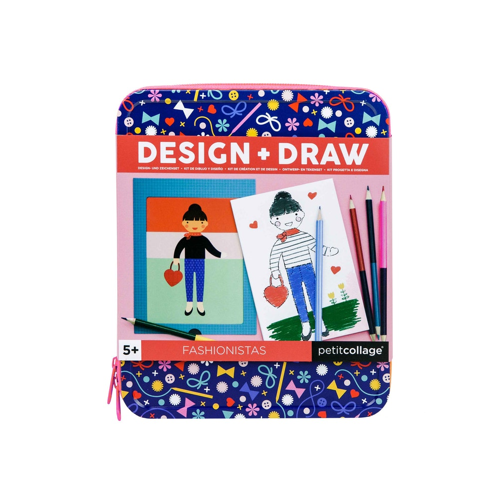 Set creativ Design & Draw - Fashionistas - Petit Collage