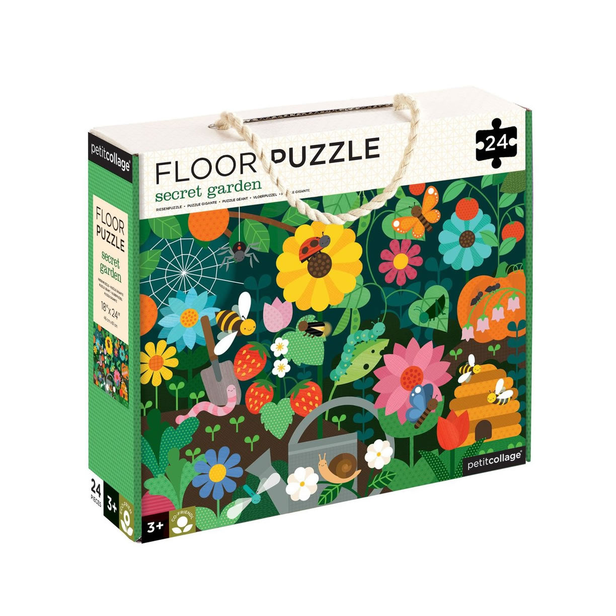 Puzzle de podea, 24 piese - Gradina - Petit Collage