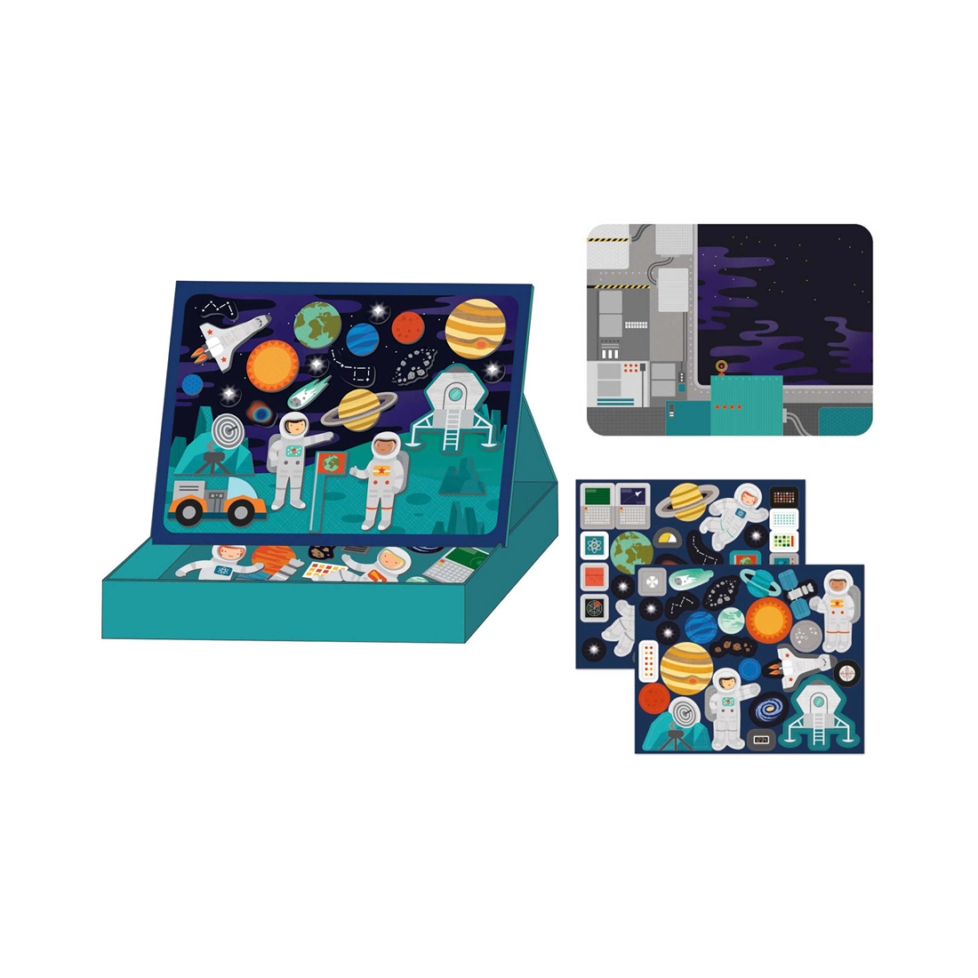 Joc magnetic Play Scene - Spatiul Cosmic - Petit Collage