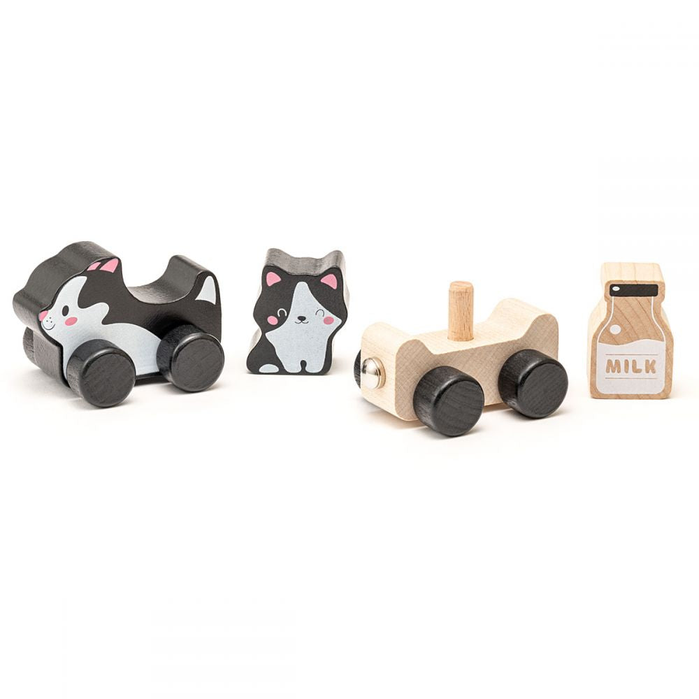 Set de joaca din lemn - Clever Kitties - Cubika