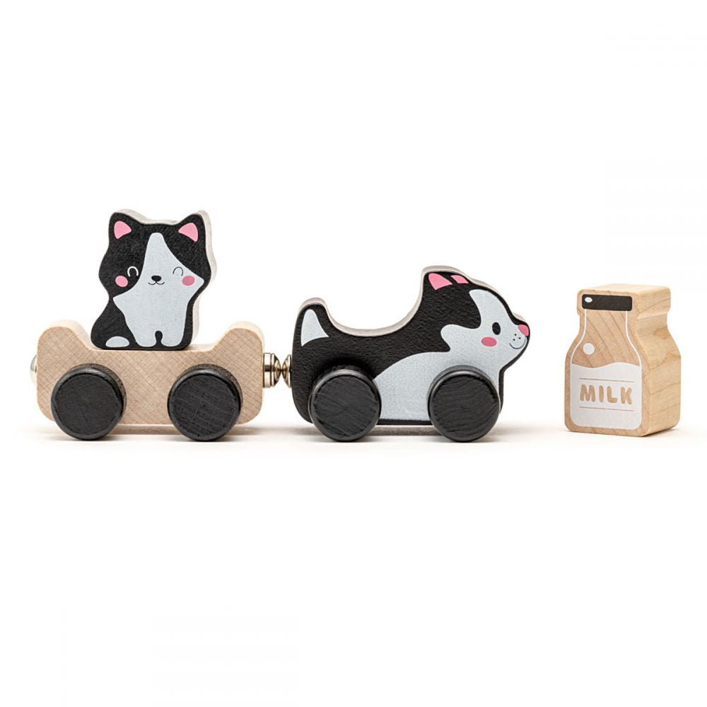 Set de joaca din lemn - Clever Kitties - Cubika