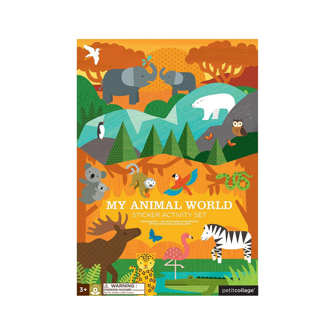 Mapa de activitati, 100+ stickere - My Animal World - Petit Collage