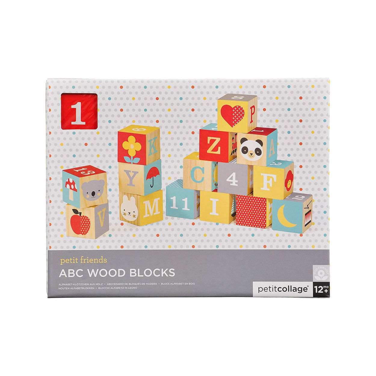 ABC, blocuri din lemn - Petit Friends - Petit Collage