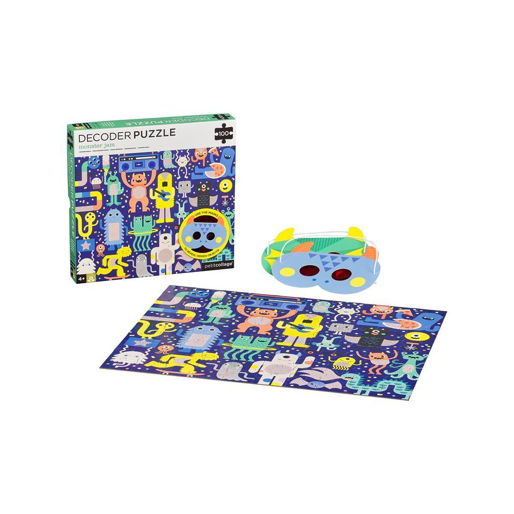 Puzzle pentru decodat, 100 piese - Monster Jam - Petit Collage