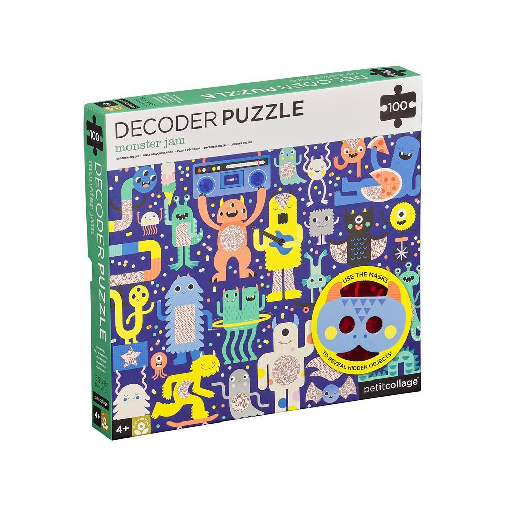 Puzzle pentru decodat, 100 piese - Monster Jam - Petit Collage