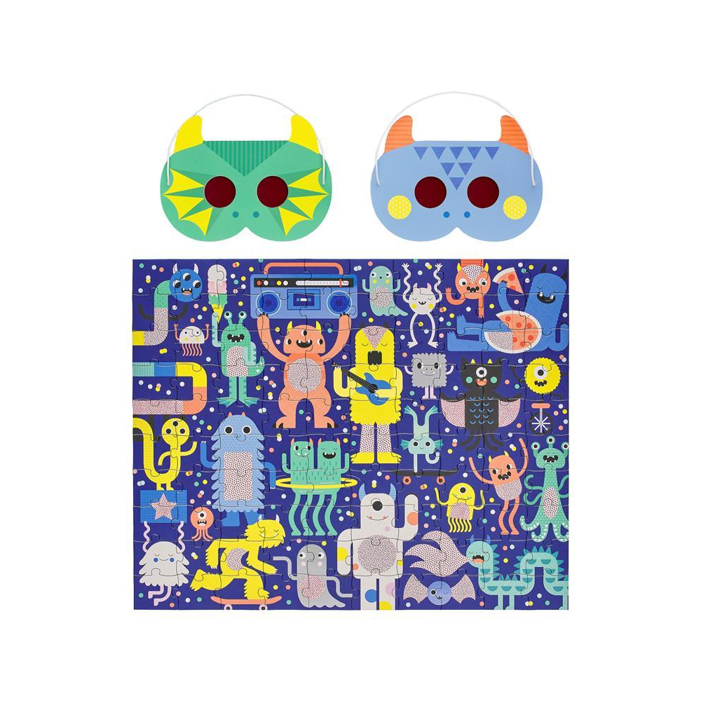 Puzzle pentru decodat, 100 piese - Monster Jam - Petit Collage