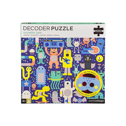 Puzzle pentru decodat, 100 piese - Monster Jam - Petit Collage