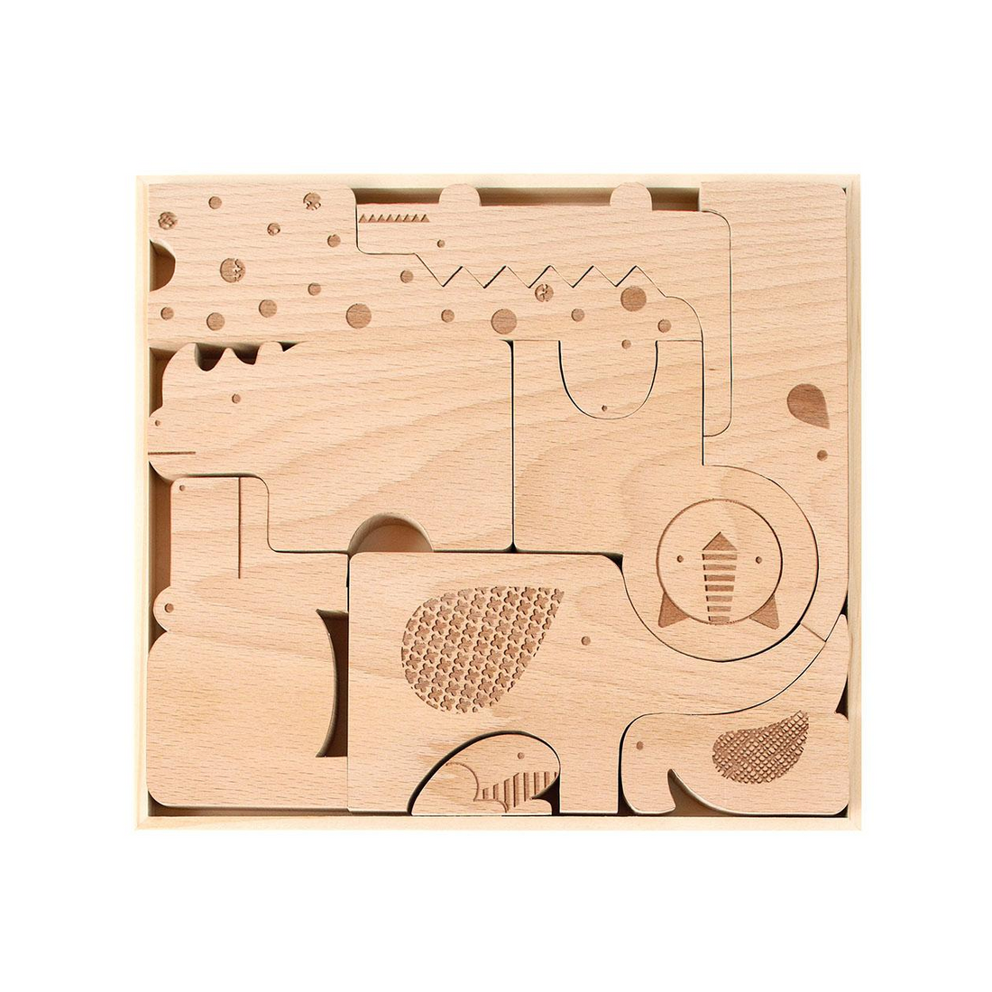 Puzzle + set de joaca - Safari Jumble - Petit Collage
