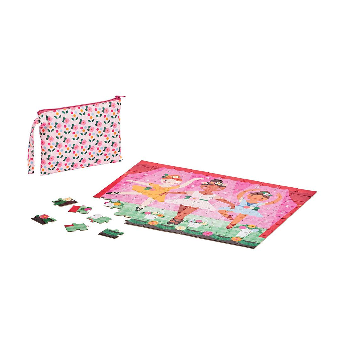 Puzzle fata - verso, On-the-Go, 49 piese - Balerine - Petit Collage
