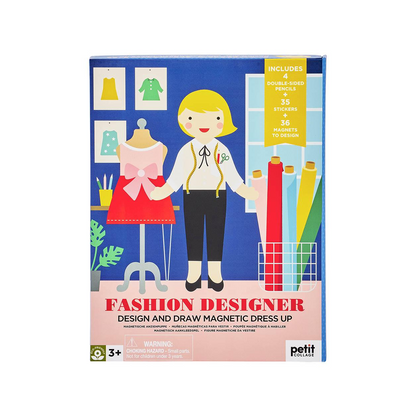 Joc magnetic Dress Up cu papusa si stickere - Fashion Designer - Petit Collage