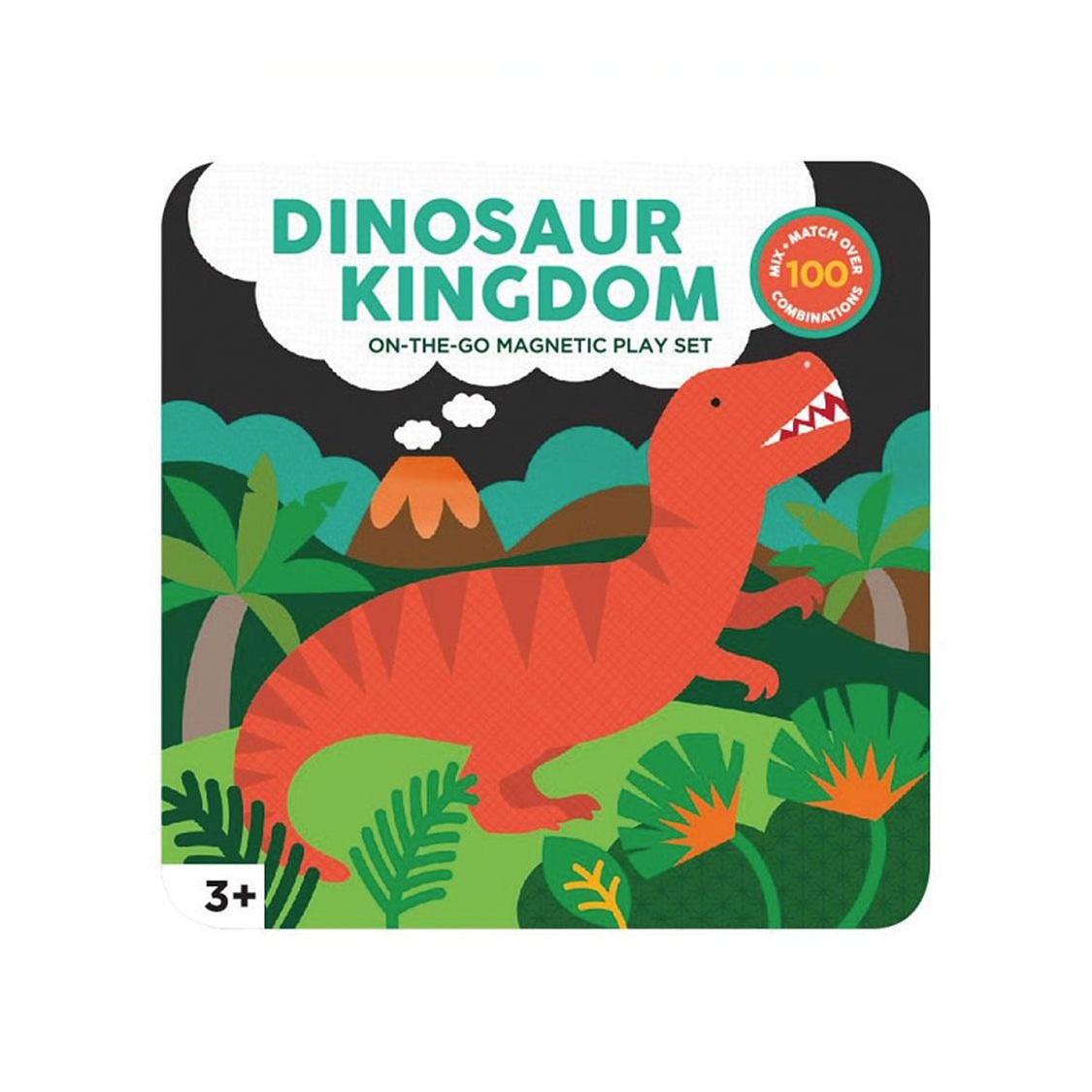 Joc magnetic On-the-Go - Dinosaur Kingdom - Petit Collage